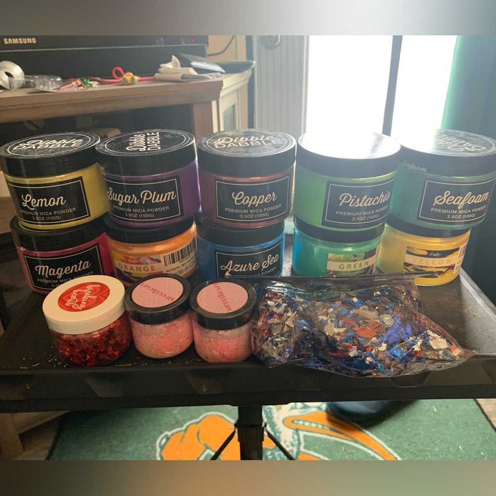 10 Mica Powders, glitter,